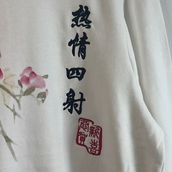 Blind Rooster Koi Fish Graphic Pullover Sweater Large NWT - Picture 4 of 10